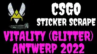 CSGO - Sticker | Vitality (Glitter) | Antwerp 2022 - Scrape - Counter Strike (NO EASTER EGG)