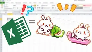 [PixelArt] Learn How To Draw Cute Rabbits In Excel Step By Step!