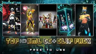 FREE FIRE TOP 10 XML CC + CLIPS 🔥| FREE FIRE CLIPS PACK | TOP 10 EMOTE CLIPS ⬇️ 