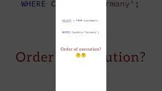 execution order of SQL query 