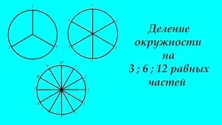 Dividing a circle into 3; 6; 12 equal parts