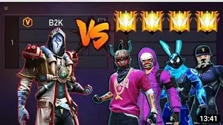 [B2K]  1 Vs 4 Pro Player Born2kill Vs 4 Player Custom Room Gameplay AWM KING B2K Freefire Game