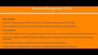 VMware vSphere DataCenter Series - Resource Management using CPU