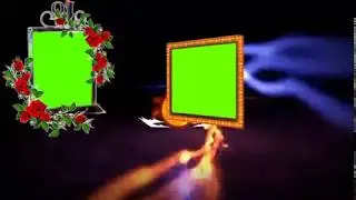 Green screen background flower animation effects frame video
