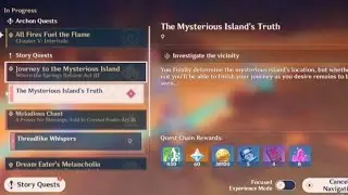 The Mysterious Island's Truth | Investigate the vicinity | Genshin impact version 5.8 