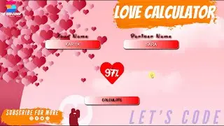 how to make Love Calculator using html and css 🔥🔥