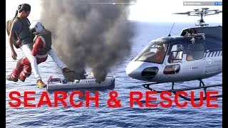 Microsoft Flight Simulator 2024 - SEARCH & RESCUE HOIST FIRE ON SHIP - GAMEPLAY