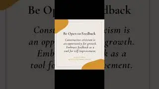 😔Are You Open to Feedback or Letting Growth Pass You By? Have you ever felt that pang in your