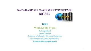 VTU DBMS 18CS53 M2 L3 Weak Entity Types 2