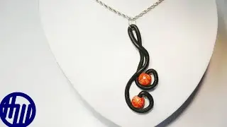 Как сделать кулон на проволоке.