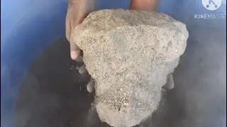 Dusty soft sand cement full dry crumbling #satisfying