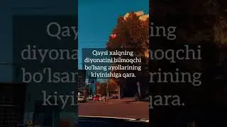 Qaysi xalqning diyonatini bilmoqchi boʻlsang ayollarining kiyinishiga qara.  #TohirMalik #booktube