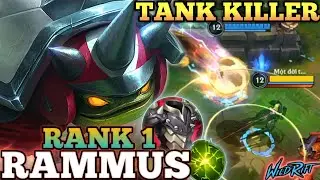 RAMMUS ANNOYING TANK KILLER BUILD! AGGRESSIVE MVP PLAY - TOP 1 GLOBAL RAMMUS BY Sợ Thì GG- WILD RIFT
