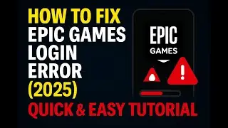 How to Fix Epic Games Login Error (Fast & Easy Tutorial 2025)
