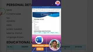 Ms Word Short trick - part 9 #msword #microsoftword #microsoftwordtips #mswordshortcut