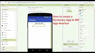 How to create a Dictionary App in MIT App Inventor