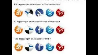 Spinning icons using CSS3 transform