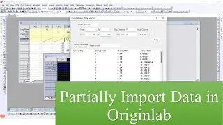 Partially Import Data in Originlab