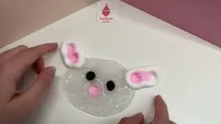 BUNNY SLIME - Mixing CLAY into SLIME #Shorts | Satisfying Video #518 #SarebSweets