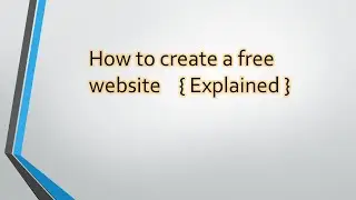 How create a free website with google  { EXPLAINED }