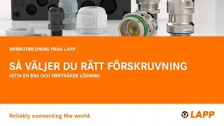 Webutbildning: Så väljer du rätt förskruvning
