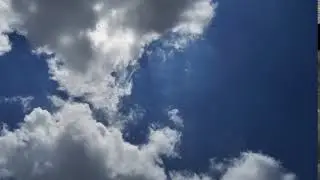 Blue sky as the clouds travel blown by the wind