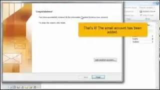 Configuring a POP email account with SSL in Outlook 2010