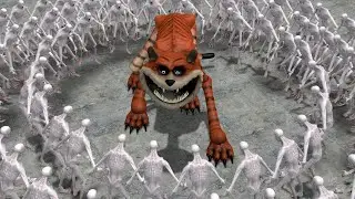 BIG TIGER VS 100 SCP-096!! Garry's Mod Sandbox