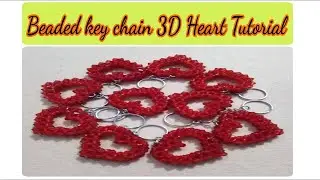 Beaded 3D Heart key chain tutorial Part 5
