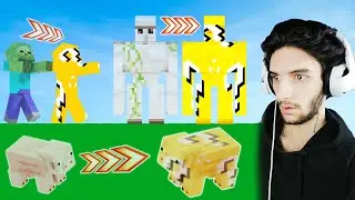 ماين كرافت : كل شيء عبارة عن بلوكات الحظ !؟ 🤔 حصلت اسلحة من وحوش ماينكرافت! فيس كام 😆