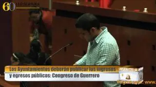 Los Ayuntamientos deberán publicar los ingresos y egresos públicos, Congreso de Guerrero