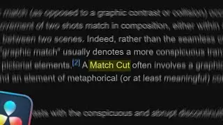 Match Cut Text Effect in Davinci Resolve | Full Tutorial |