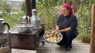 We cooked wild chickpeas on the stove with oven and baked potatoes❗️|We are invited by my sister ...