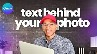 Add Text Behind A Person with Canva