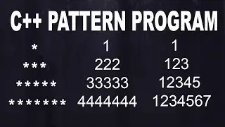 Pyramid Shape Pattern in C++|| Print Triangle Star and Number Pattern in C++||MyAcademy