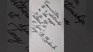 Simple cursive handwriting practice in English