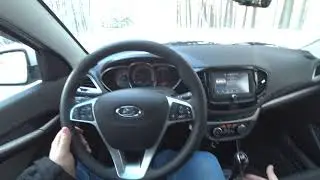 Lada Vesta SW Cross with a robot. First-person test drive. Let's go and talk about the car.