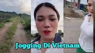 Tante jogging di kebun Nanas di Vietnam