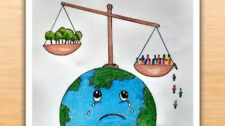 World Population Day 2021/ World Population Day Drawing Easy / Population Day Poster