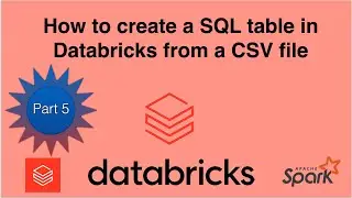 How to create a SQL table in Databricks from a CSV file| Reading Loading CSV files in DataBricks