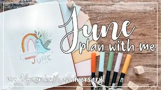 June 2021 Plan With Me | Pastel dinosaur theme