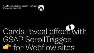 FLUIDBLOCKS | 08 Client testimonial section with reveal effect | GSAP scrollTrigger | Webflow