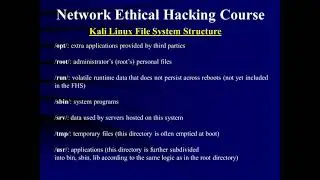 2- Network Ethical Hacking - Kali Linux File Structure