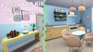 A Pastel apartment using the pastel pop kit | The sims 4 | Speed build