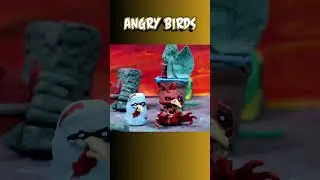 Angry birds in zombie world #shorts #angrybirds #stopmotion #animation