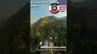 Fly Over SALT LAKE CITY in Utah USA JBManCave.com 
