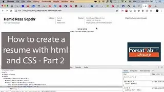 Create a resume by html and css in sublime - Part 2