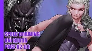 Speed Drawing - Oni Blood Manga Page Spread 02-03