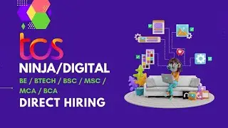 TCS Ninja/Digital Direct Hiring | No Percentage Required
