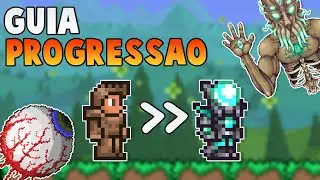Todo TERRARIA em 15 MINUTOS! Guia de Progressão para iniciantes.